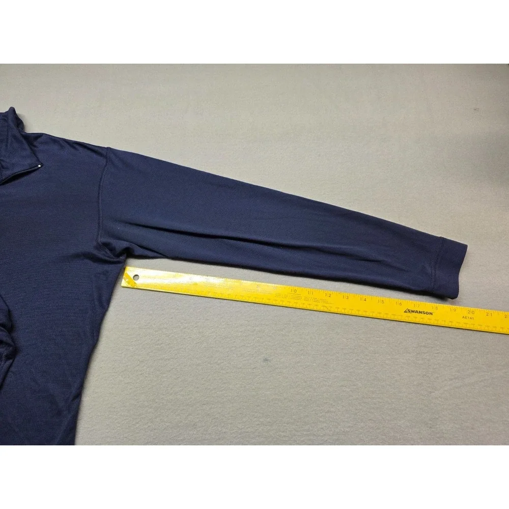 Patagonia Capilene 1/4 Zip Base Layer Shirt M USA Waffle‎ Knit Navy Outdoor